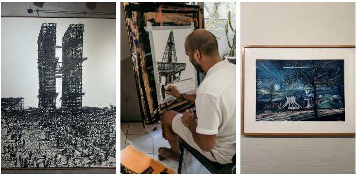 Mezanino recebe  exposição ‘Riscos’